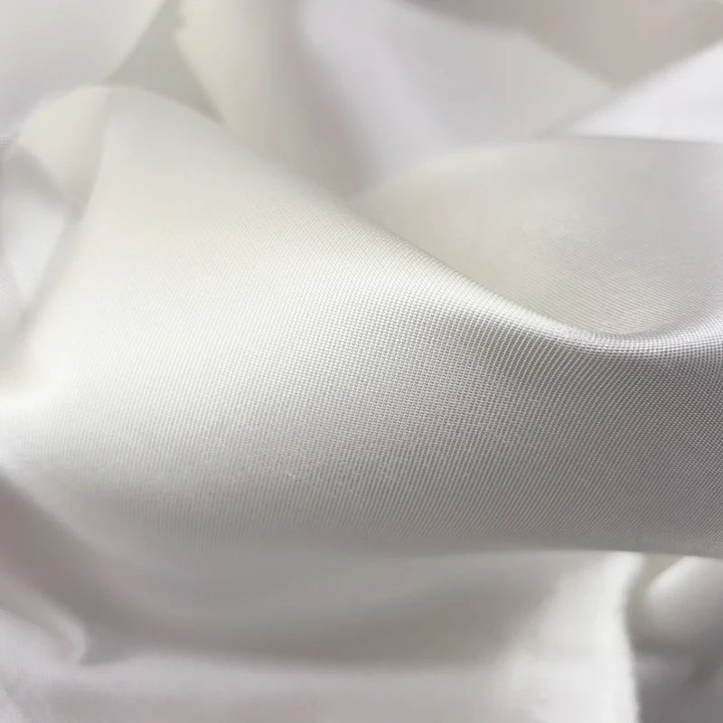 White Ivory Luxury Stiff Mikado Satin Fabric by the Yard, Bridal Wedding Dress Suit Fabric, Twill Satin DIY Sewing Material