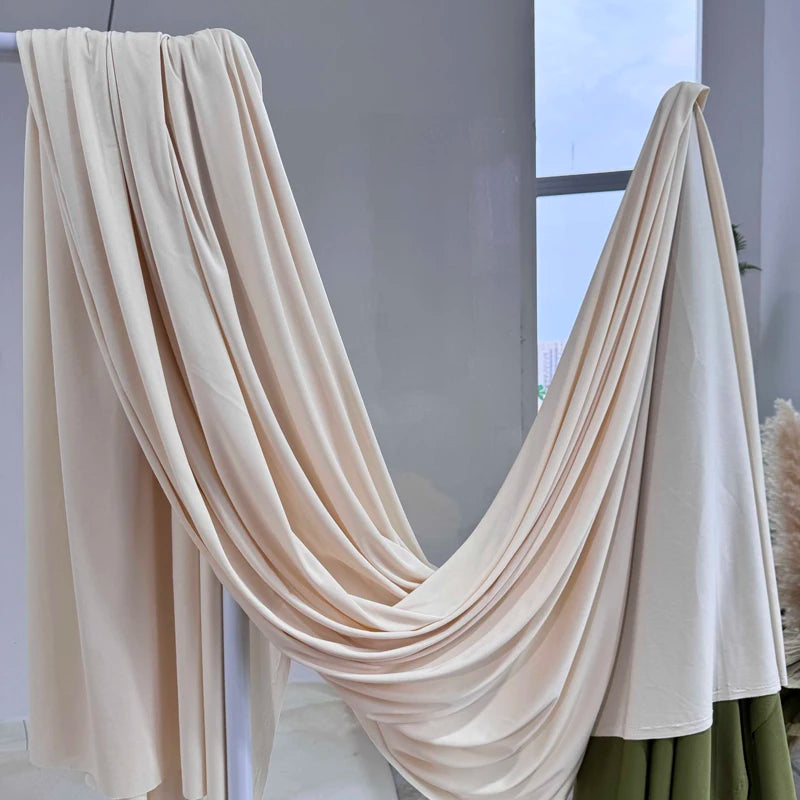 Beige Stretchy Fabric Backdrops Wedding Party Decoration Curtain Garment Drap Handmade DIY Stretch Sewing Material Dress Lining