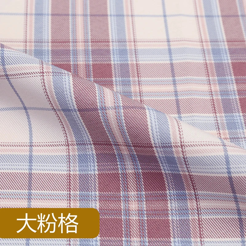JK Uniform Plaid Fabric Yarn-Dyed Polyester Clothing Bow Tie Pleated Skirt Fabric Handmade Gadget DIY Large Intestine Hair Ring