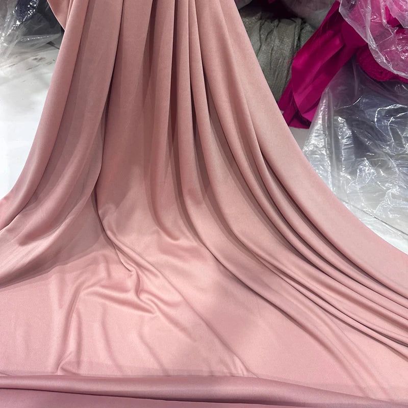 Beige Stretchy Fabric Backdrops Wedding Party Decoration Curtain Garment Drap Handmade DIY Stretch Sewing Material Dress Lining