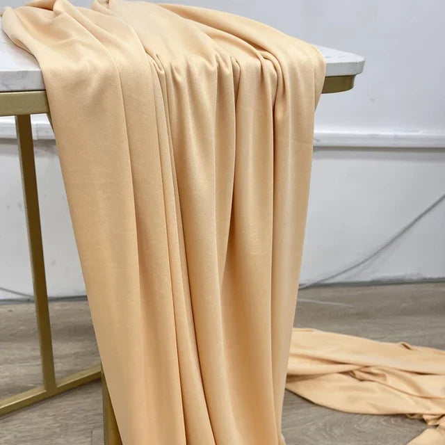 Beige Stretchy Fabric Backdrops Wedding Party Decoration Curtain Garment Drap Handmade DIY Stretch Sewing Material Dress Lining