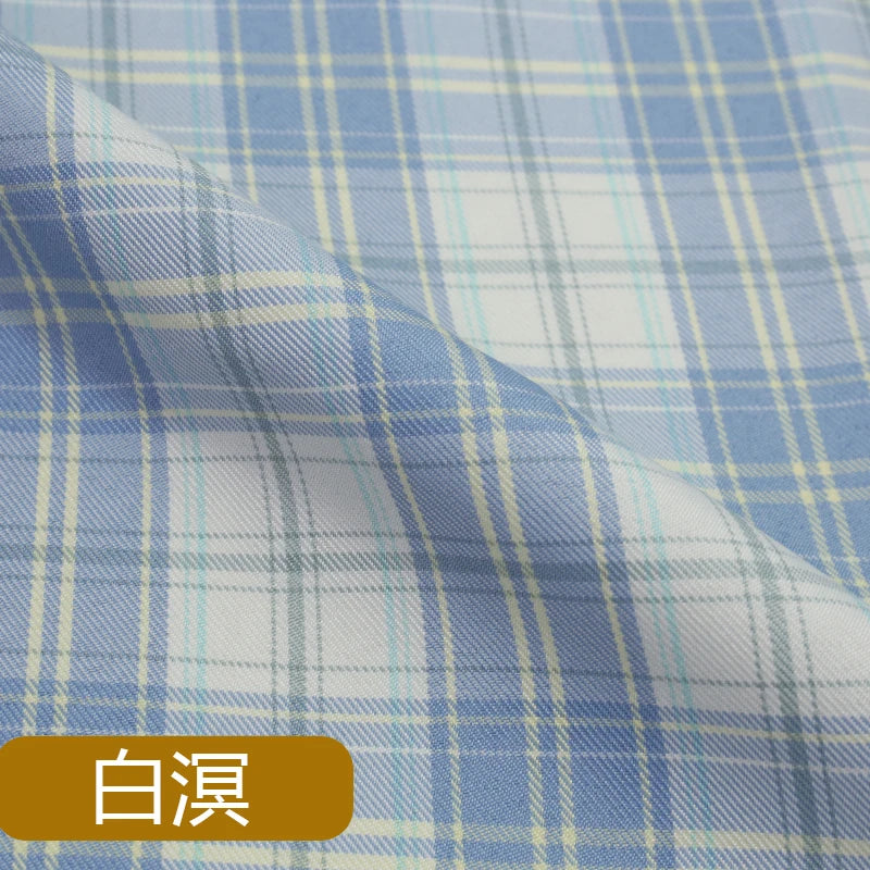 JK Uniform Plaid Fabric Yarn-Dyed Polyester Clothing Bow Tie Pleated Skirt Fabric Handmade Gadget DIY Large Intestine Hair Ring