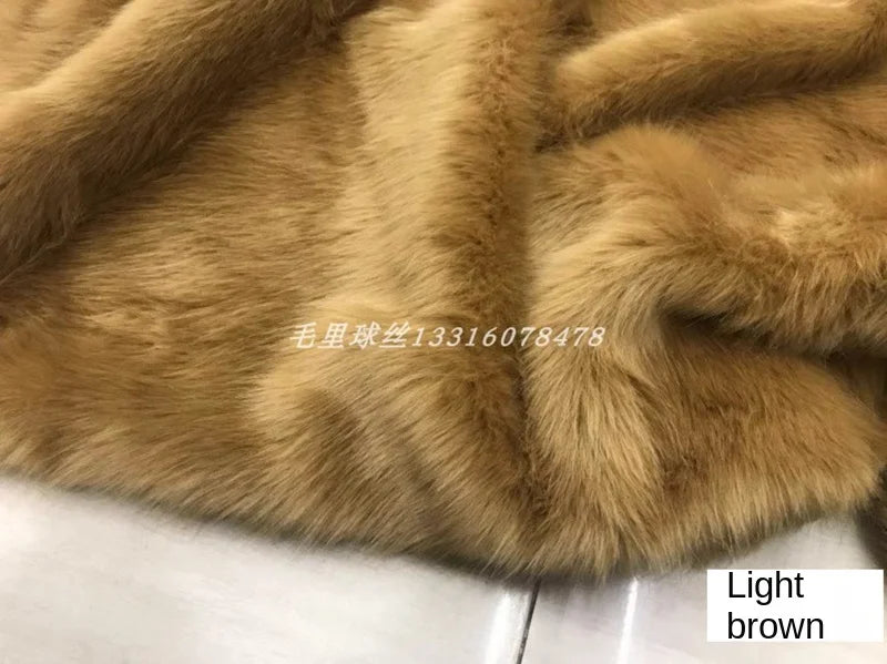 Plush Fabric Soft Smooth Imitation Fox Fur Clothing Collar Carpet Decoration Pad Counter Cloth Diy Sewing By The Meter