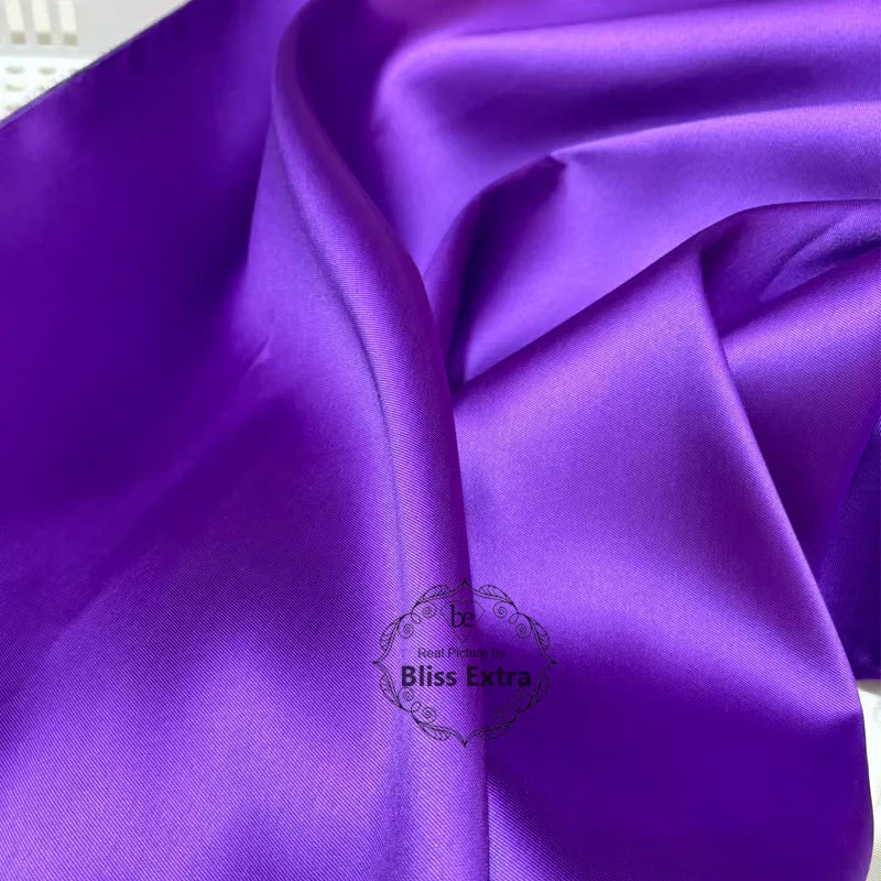 White Ivory Luxury Stiff Mikado Satin Fabric by the Yard, Bridal Wedding Dress Suit Fabric, Twill Satin DIY Sewing Material