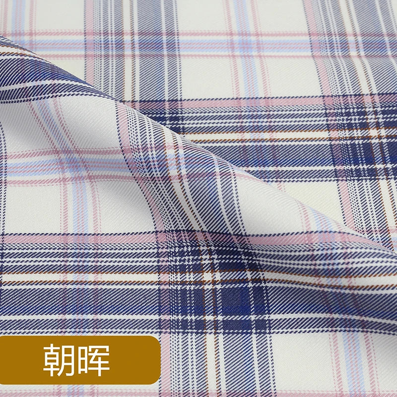 JK Uniform Plaid Fabric Yarn-Dyed Polyester Clothing Bow Tie Pleated Skirt Fabric Handmade Gadget DIY Large Intestine Hair Ring