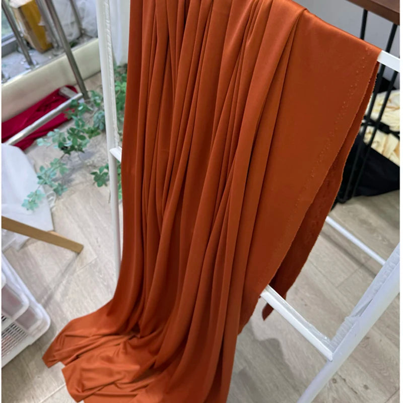 Cream Ivory Stretch Fabric For Backdrops Wedding Decor Party Decor Curtain Drap Garment Elastic DIY Sewing Material Dress Lining