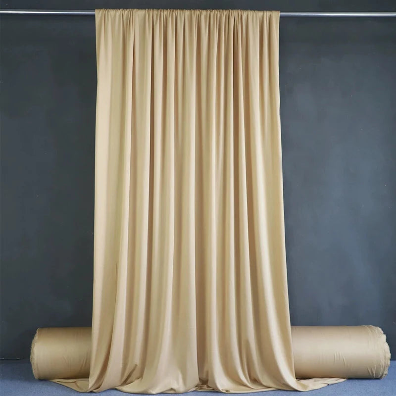 Cream Ivory Stretch Fabric For Backdrops Wedding Decor Party Decor Curtain Drap Garment Elastic DIY Sewing Material Dress Lining