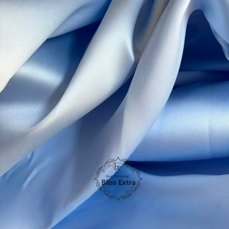 White Ivory Luxury Stiff Mikado Satin Fabric by the Yard, Bridal Wedding Dress Suit Fabric, Twill Satin DIY Sewing Material