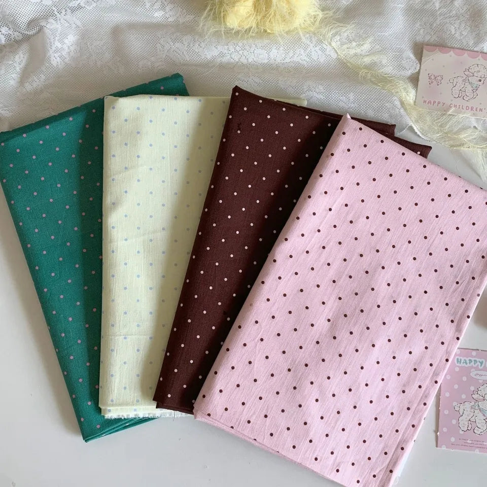 140x50cm  60s Small Dots Classic Polka Dot Printed Fabric for Children's  Women's Clothing, Home Wear, Bags Sewing Cloth