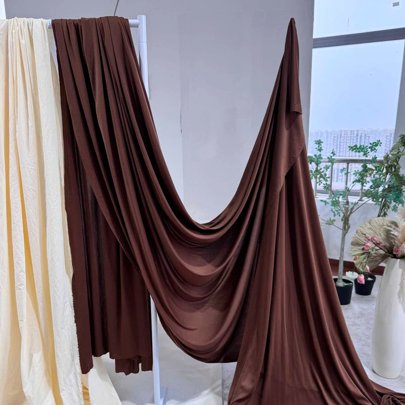 Cream Ivory Stretch Fabric For Backdrops Wedding Decor Party Decor Curtain Drap Garment Elastic DIY Sewing Material Dress Lining