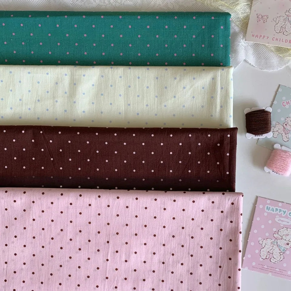 140x50cm  60s Small Dots Classic Polka Dot Printed Fabric for Children's  Women's Clothing, Home Wear, Bags Sewing Cloth