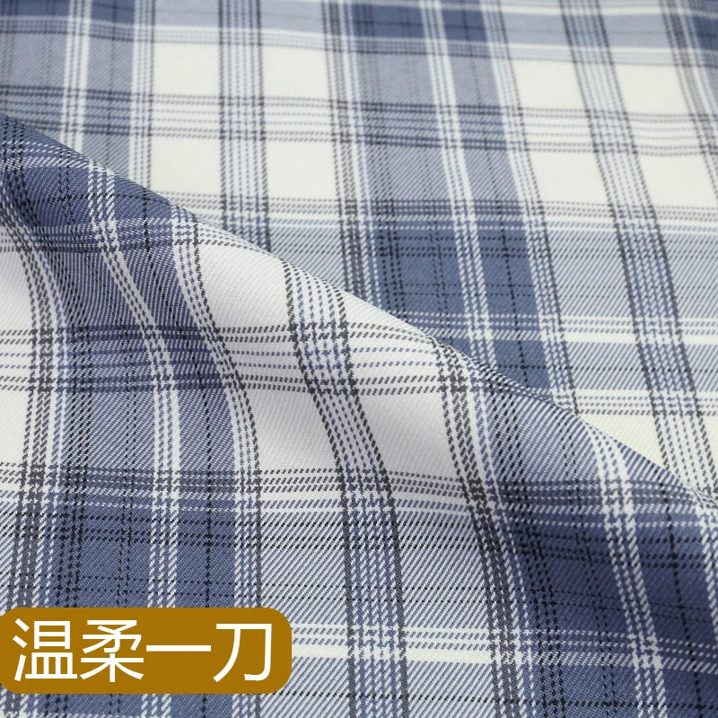 JK Uniform Plaid Fabric Yarn-Dyed Polyester Clothing Bow Tie Pleated Skirt Fabric Handmade Gadget DIY Large Intestine Hair Ring