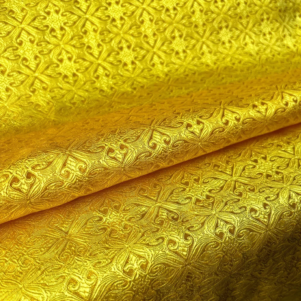 Damask Silk Satin Brocade Jacquard Fabric Vintage Floral Vein For Sewing Coat Curtain Tablecloth Sofa Cushion And Skirt Clothing