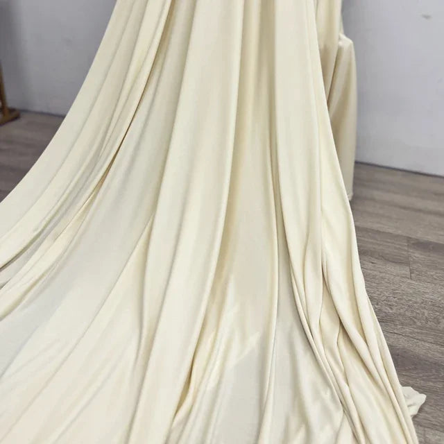 Beige Stretchy Fabric Backdrops Wedding Party Decoration Curtain Garment Drap Handmade DIY Stretch Sewing Material Dress Lining