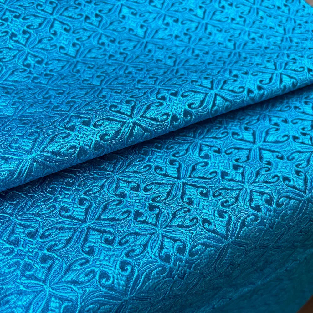 Damask Silk Satin Brocade Jacquard Fabric Vintage Floral Vein For Sewing Coat Curtain Tablecloth Sofa Cushion And Skirt Clothing