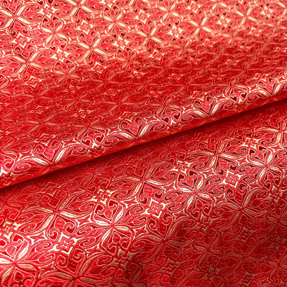 Damask Silk Satin Brocade Jacquard Fabric Vintage Floral Vein For Sewing Coat Curtain Tablecloth Sofa Cushion And Skirt Clothing