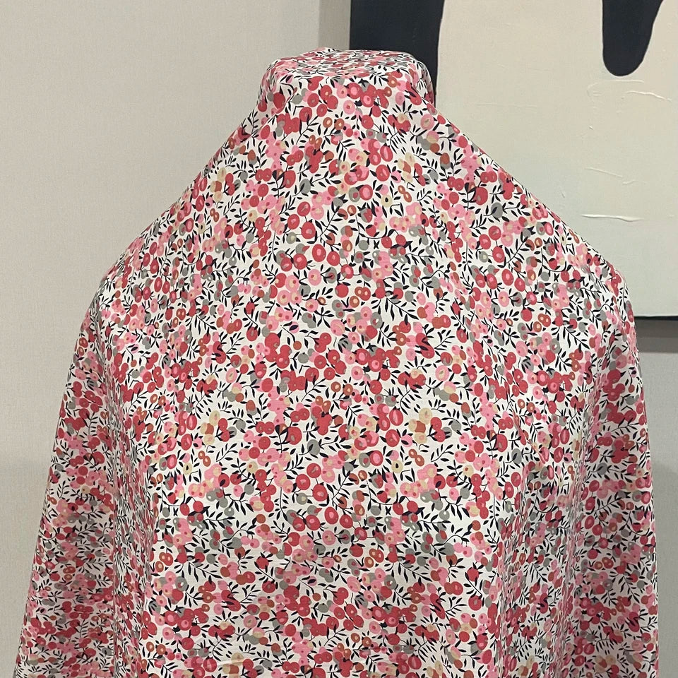 145×50cm Red Wild Strawberry 100% Cotton Poplin Original Digital Printing Fabrics Used for Sewing Designer Skirt Handmade DlY