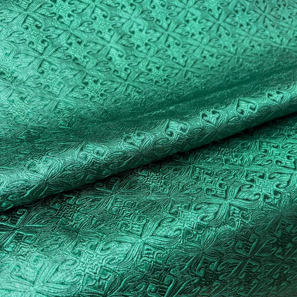 Damask Silk Satin Brocade Jacquard Fabric Vintage Floral Vein For Sewing Coat Curtain Tablecloth Sofa Cushion And Skirt Clothing