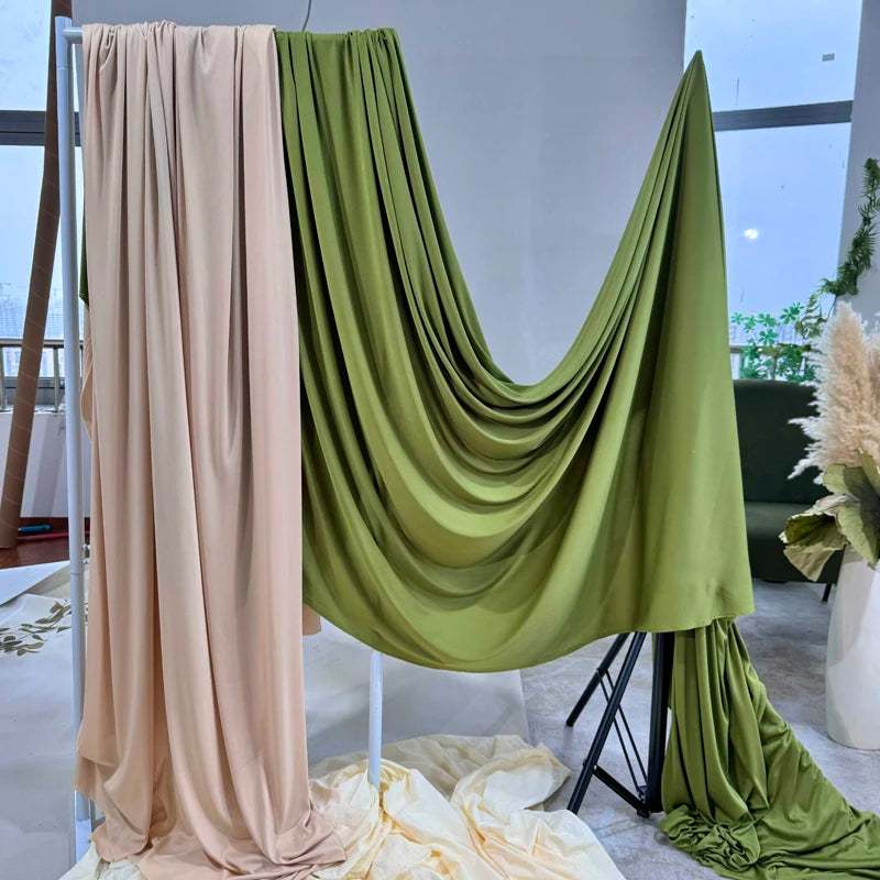 Beige Stretchy Fabric Backdrops Wedding Party Decoration Curtain Garment Drap Handmade DIY Stretch Sewing Material Dress Lining