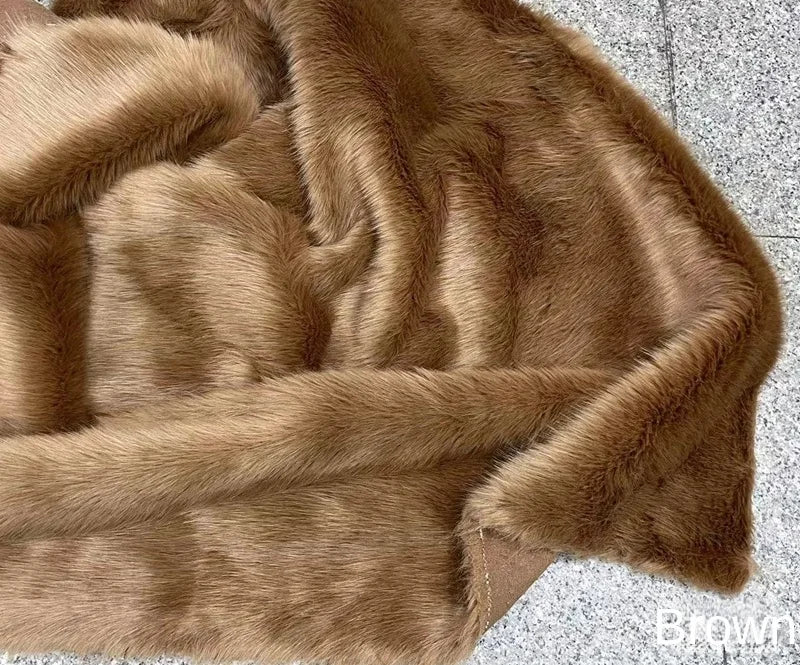 Plush Fabric Soft Smooth Imitation Fox Fur Clothing Collar Carpet Decoration Pad Counter Cloth Diy Sewing By The Meter