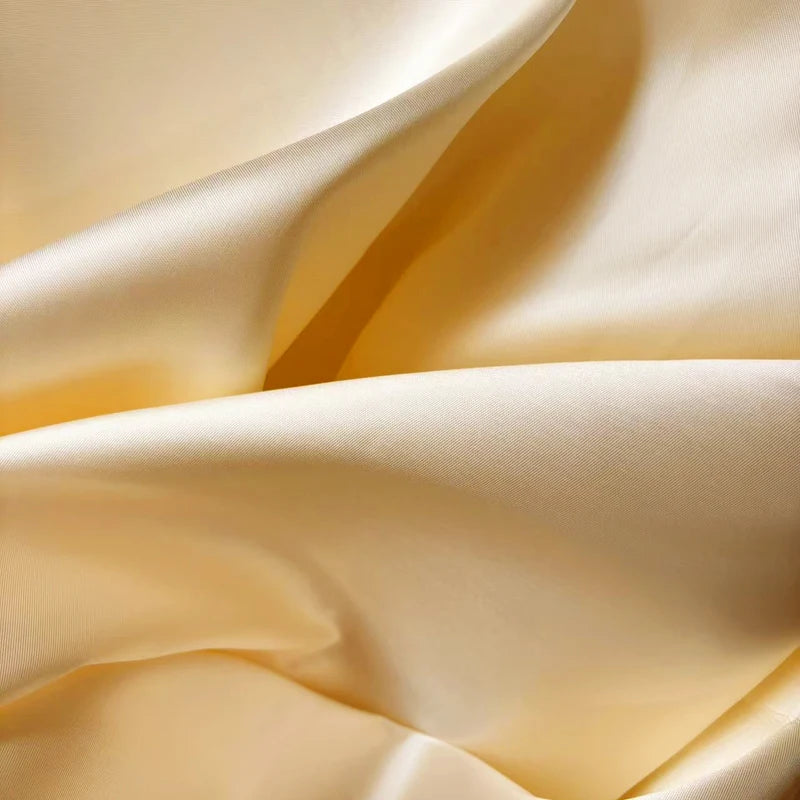 White Ivory Luxury Stiff Mikado Satin Fabric by the Yard, Bridal Wedding Dress Suit Fabric, Twill Satin DIY Sewing Material