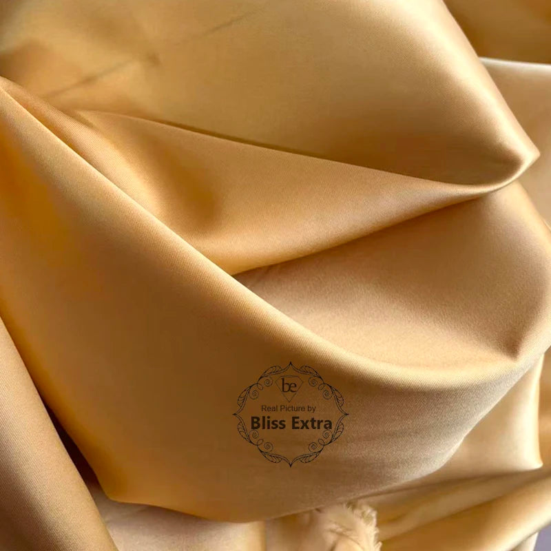 White Ivory Luxury Stiff Mikado Satin Fabric by the Yard, Bridal Wedding Dress Suit Fabric, Twill Satin DIY Sewing Material
