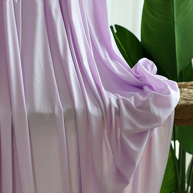 Cream Ivory Stretch Fabric For Backdrops Wedding Decor Party Decor Curtain Drap Garment Elastic DIY Sewing Material Dress Lining