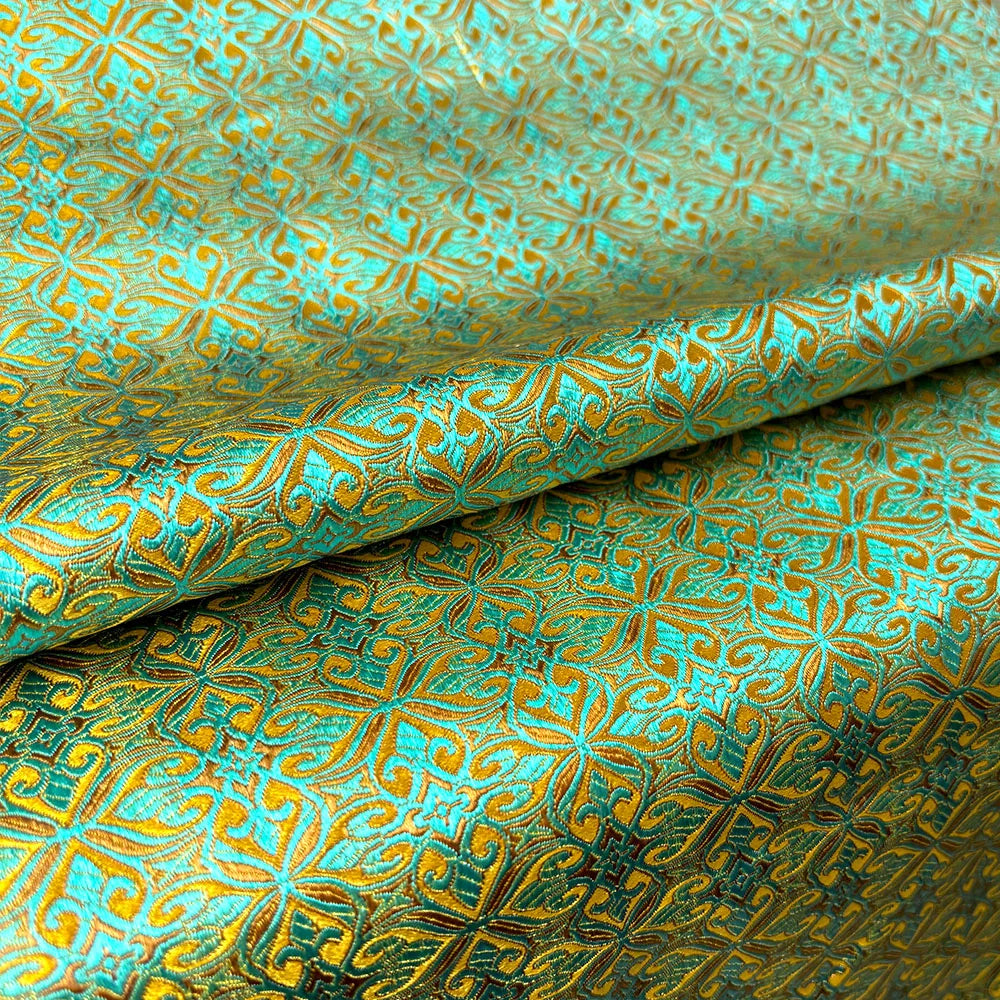 Damask Silk Satin Brocade Jacquard Fabric Vintage Floral Vein For Sewing Coat Curtain Tablecloth Sofa Cushion And Skirt Clothing