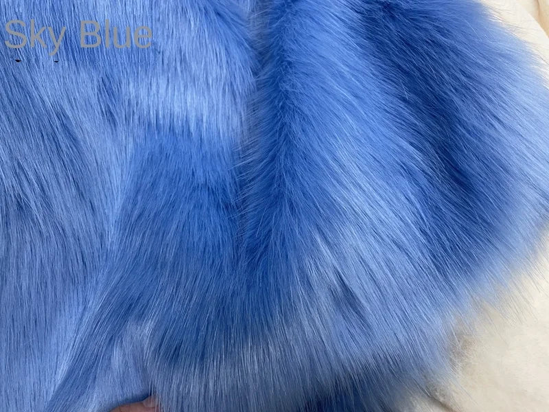 Plush Fabric Soft Smooth Imitation Fox Fur Clothing Collar Carpet Decoration Pad Counter Cloth Diy Sewing By The Meter