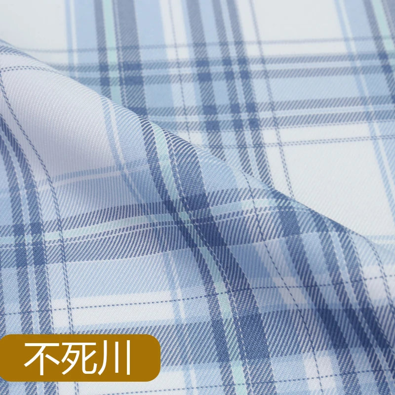 JK Uniform Plaid Fabric Yarn-Dyed Polyester Clothing Bow Tie Pleated Skirt Fabric Handmade Gadget DIY Large Intestine Hair Ring