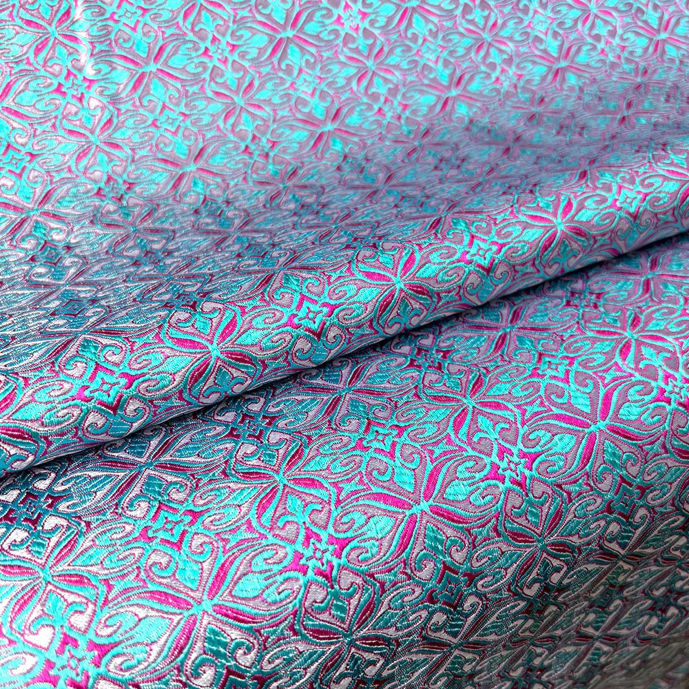 Damask Silk Satin Brocade Jacquard Fabric Vintage Floral Vein For Sewing Coat Curtain Tablecloth Sofa Cushion And Skirt Clothing