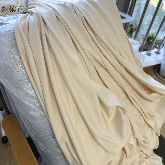 Beige Stretchy Fabric Backdrops Wedding Party Decoration Curtain Garment Drap Handmade DIY Stretch Sewing Material Dress Lining